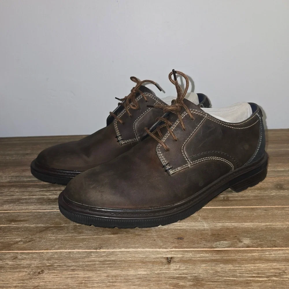 Clarks Collection Extreme Comfort Loafers Mens 11 Brown Leather Derby Oxfords